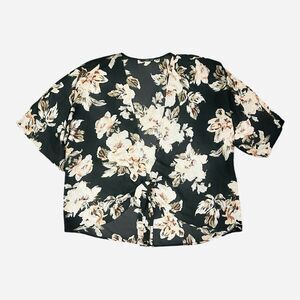 West Kei Tie front floral blouse